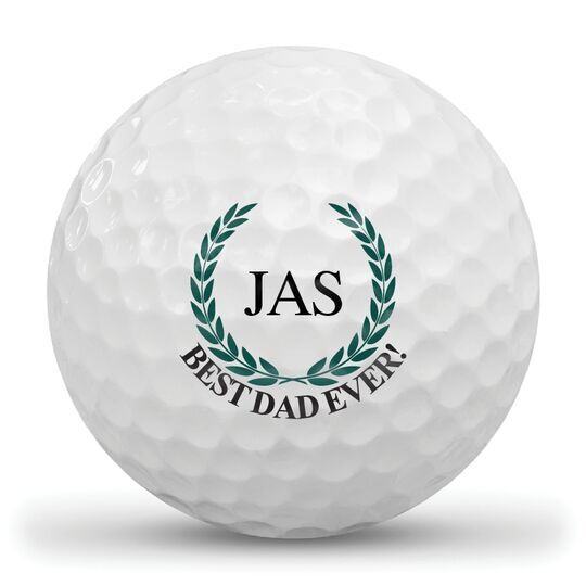 Best Dad Laurel Wreath Golf Balls